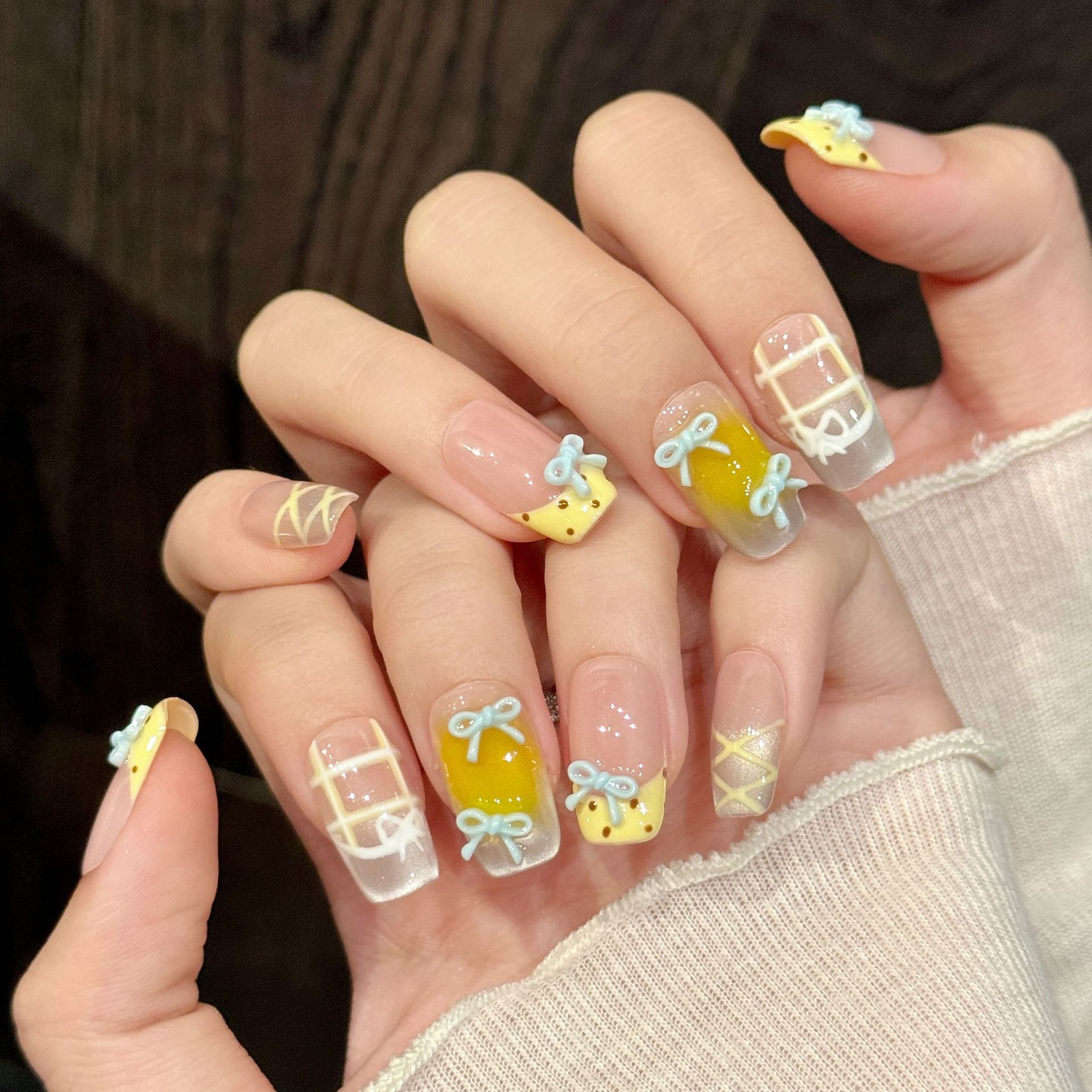 Nail Art Y2K - 10pcs Handmade Kawaii Cute Gradient Press