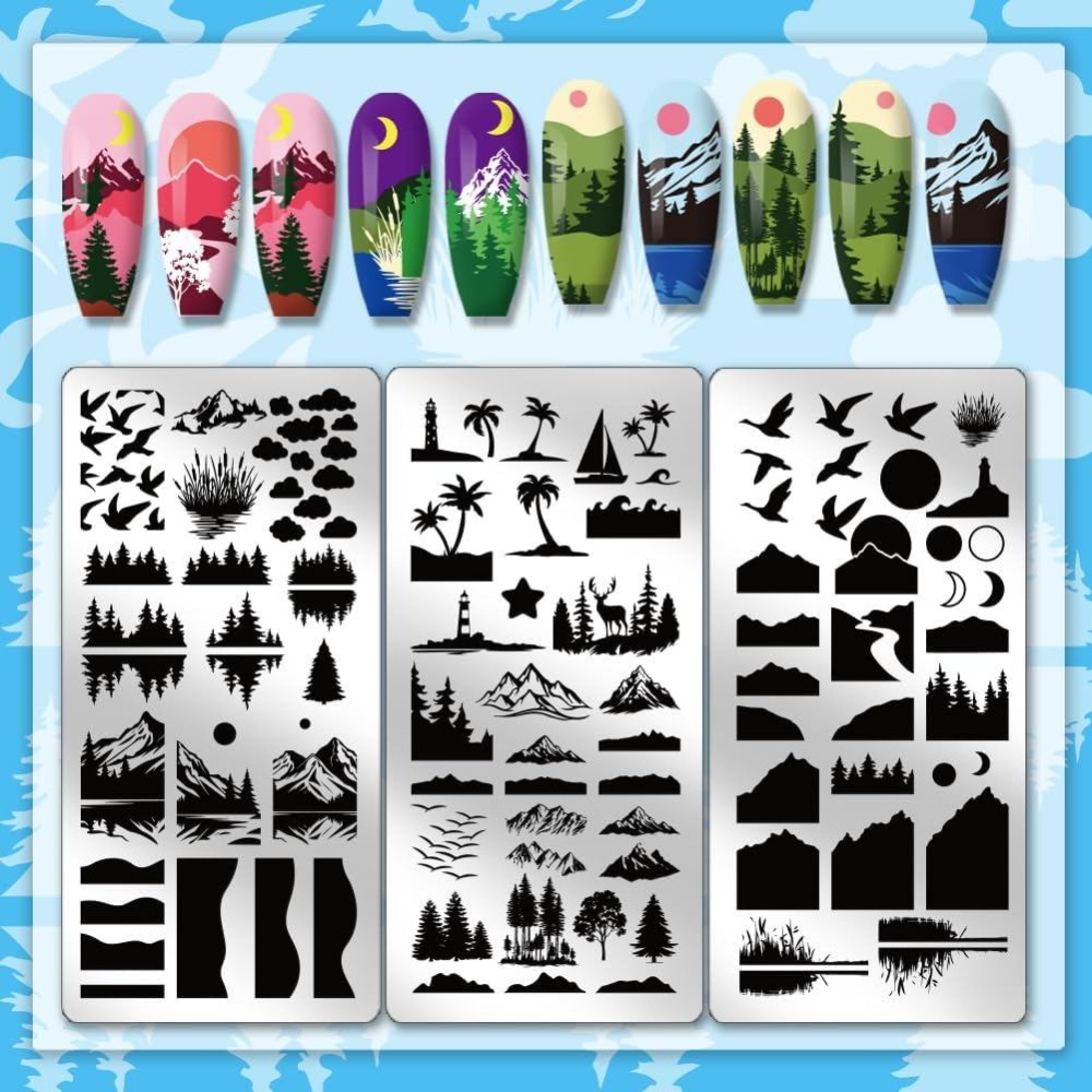 3pcs Nail Stamping Plates Fore - огляд і ціна Nail Stamping Plate