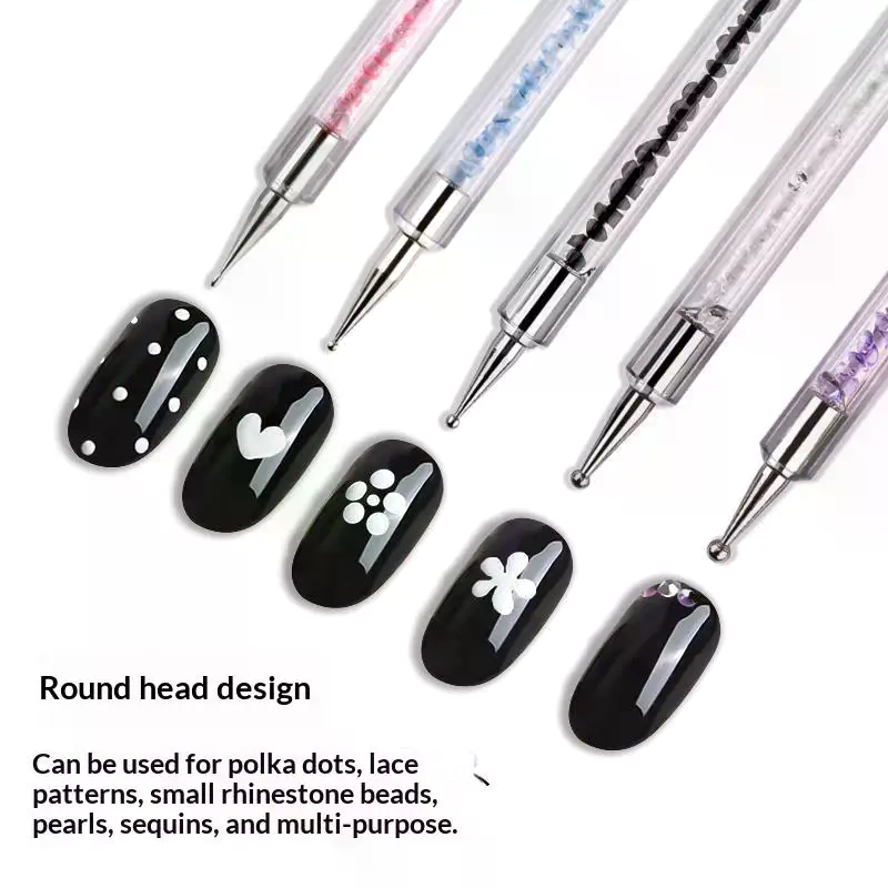5Pcs Rhinestone Picker Stripe  - огляд і ціна Nail Art Dotting Tool