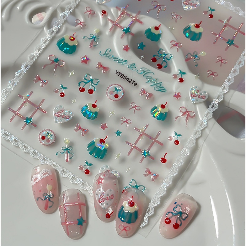 1Pcs Cute Summer Red Cherry Na - огляд і ціна Nail Art Red Cherry