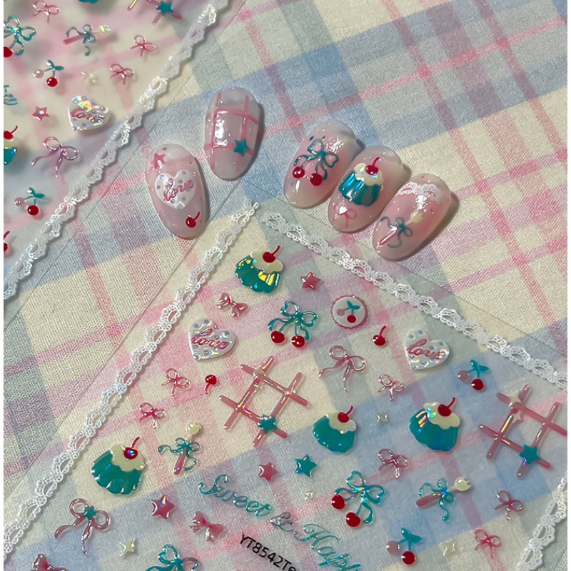 1Pcs Cute Summer Red Cherry Na - огляд і ціна Nail Art Red Cherry
