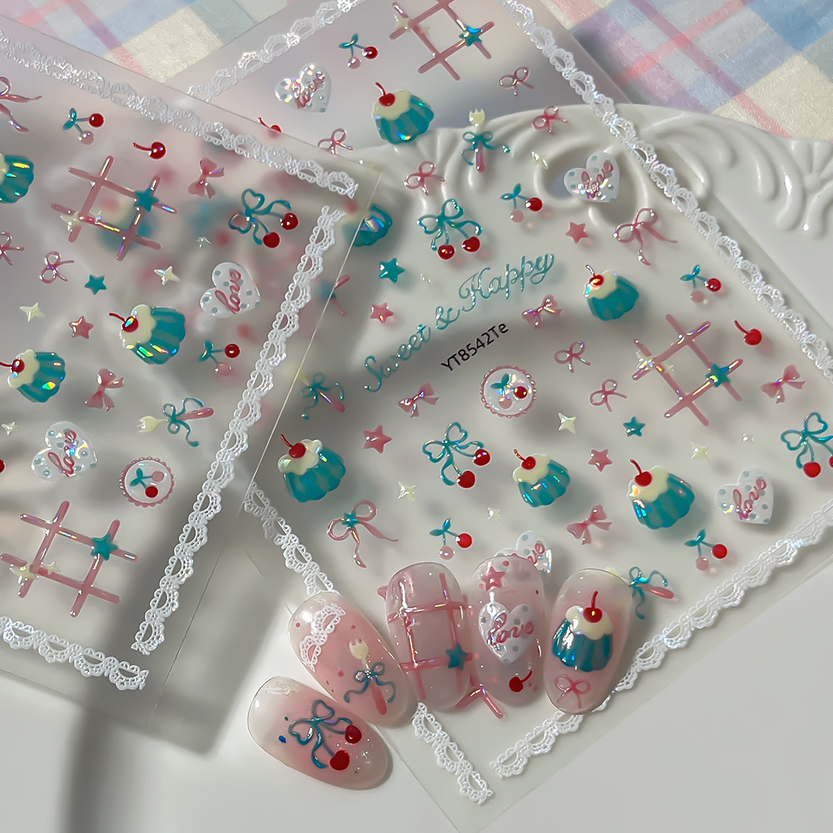 1Pcs Cute Summer Red Cherry Na - огляд і ціна Nail Art Red Cherry