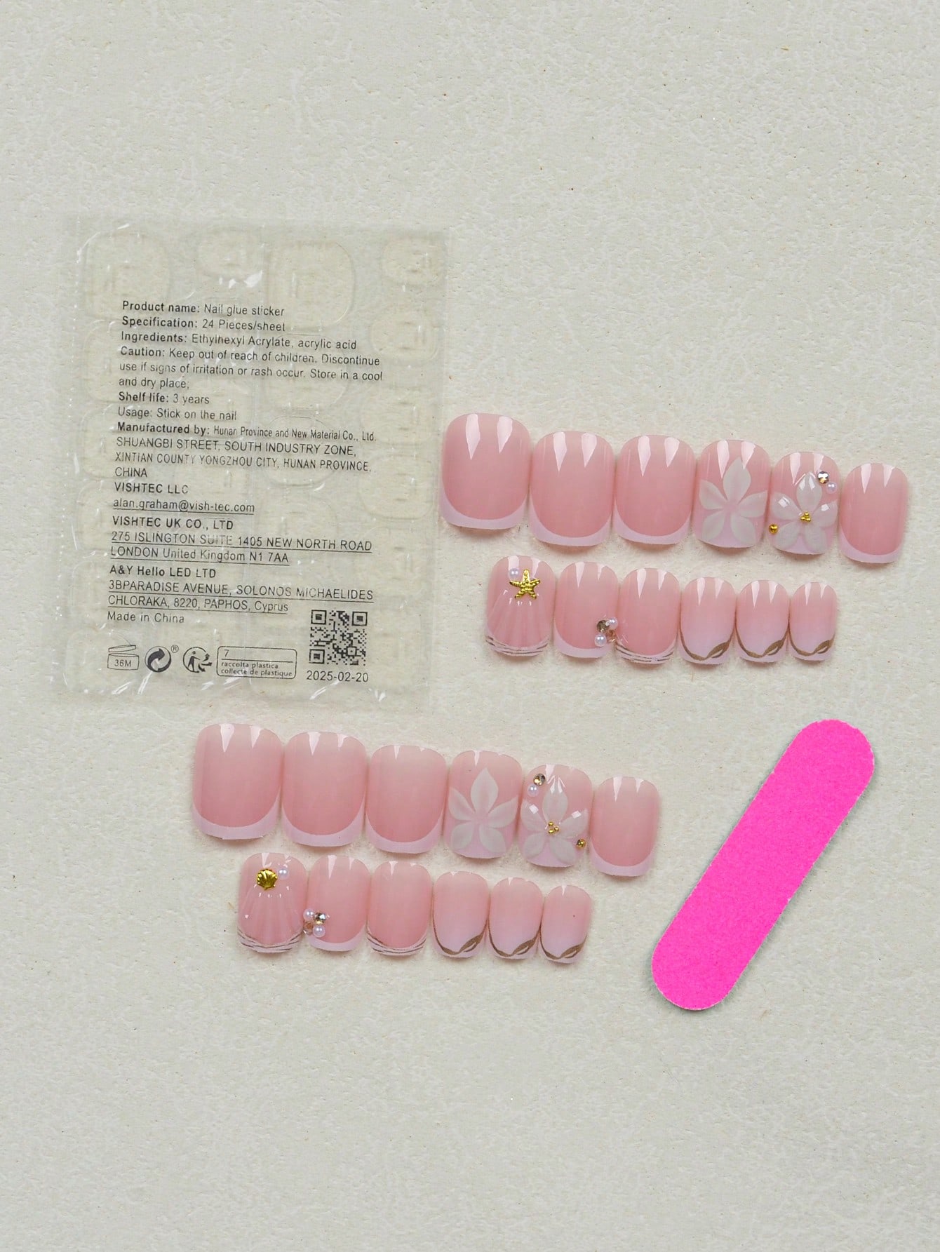 24pcs Short Square White Frenc - огляд і ціна Nail Art Jelly