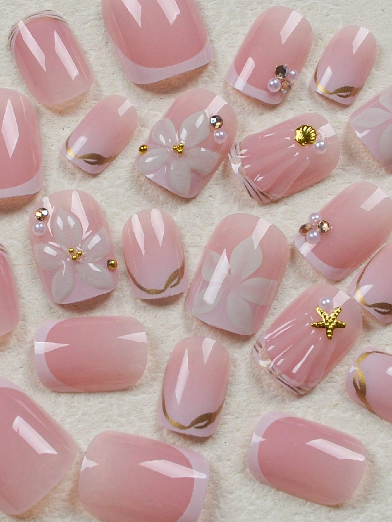 24pcs Short Square White Frenc - огляд і ціна Nail Art Jelly