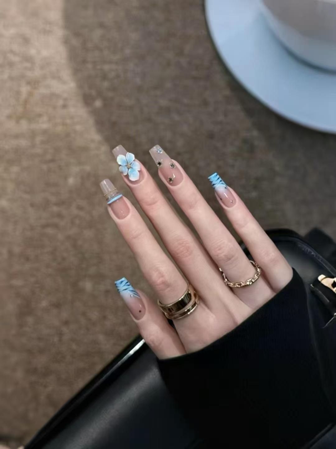 10pcs Handmade Middle Press On - огляд і ціна Nail Art Zebra