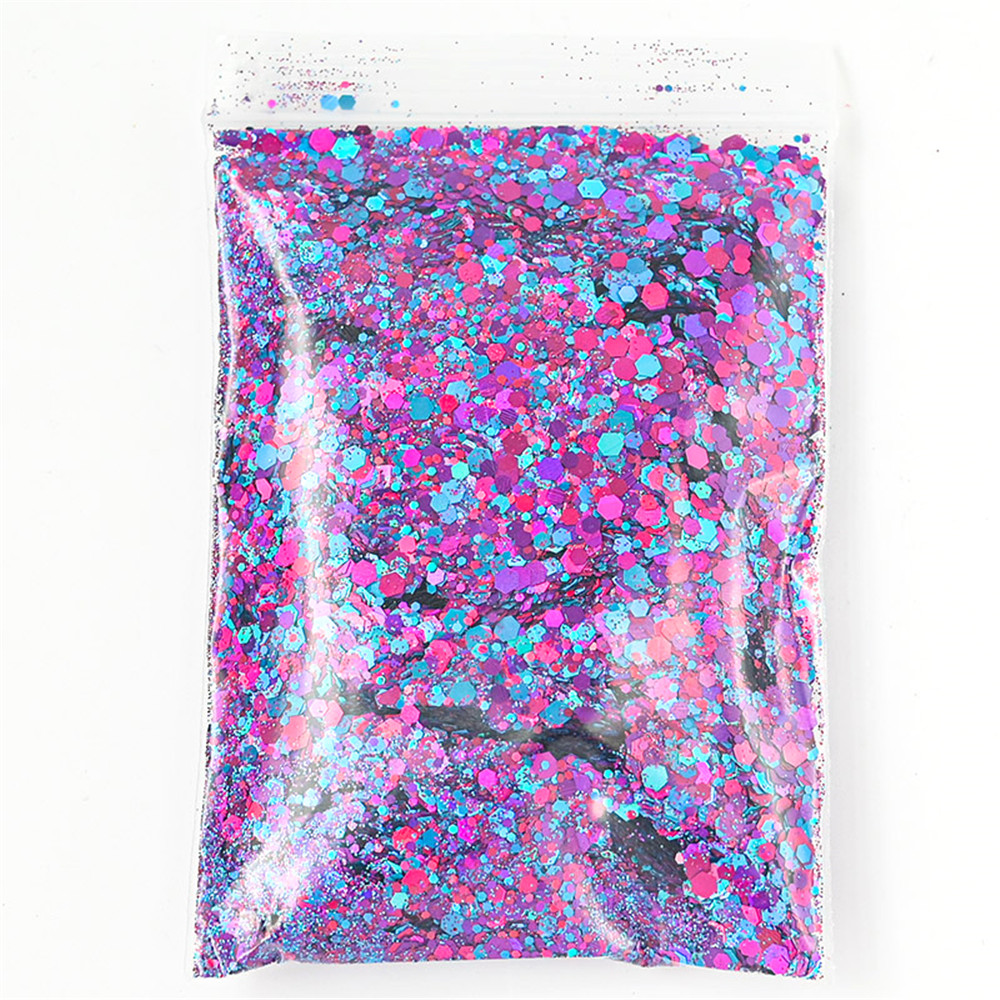 50G Holographic Mixed Hexagon  - огляд і ціна Nail Art Xmas