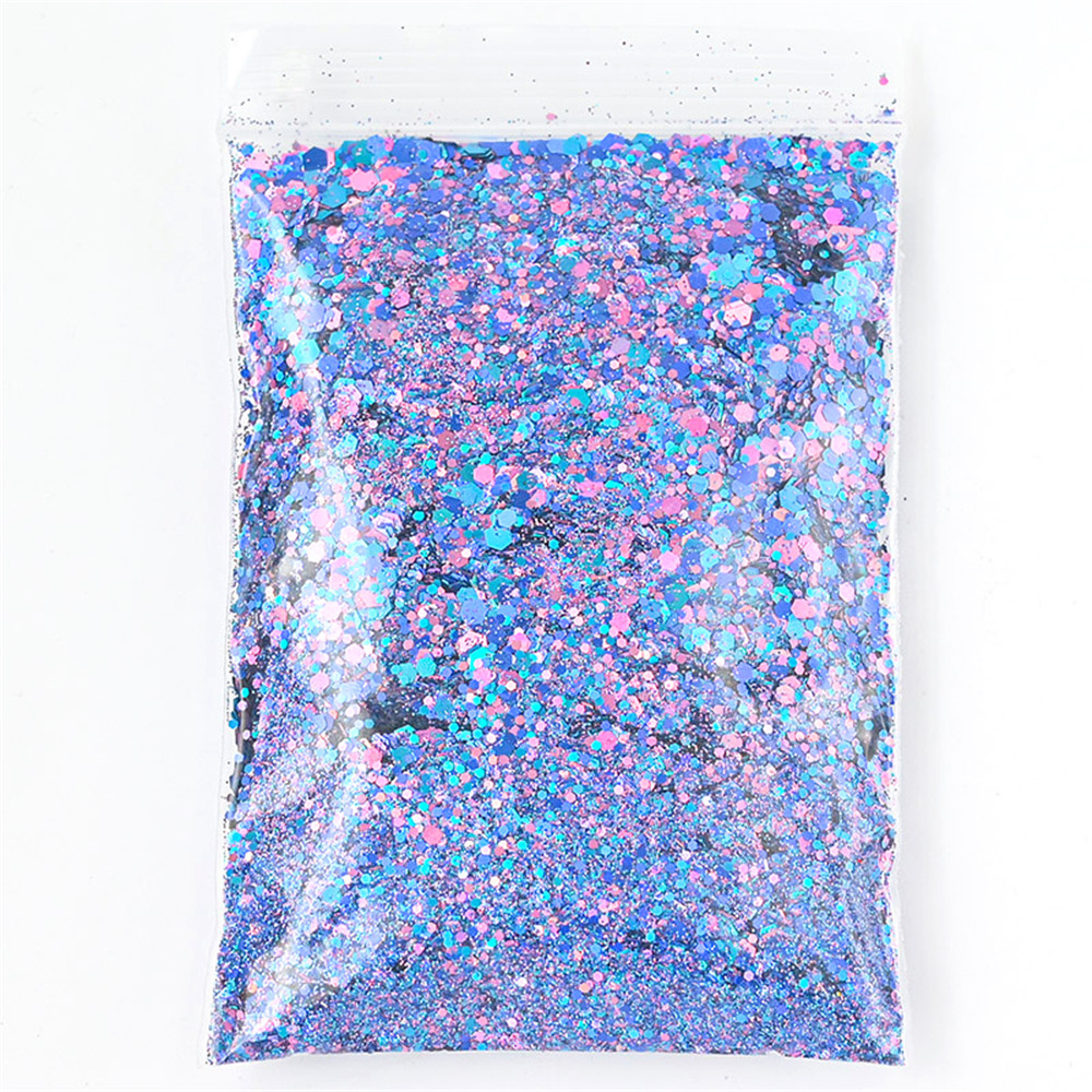 50G Holographic Mixed Hexagon  - огляд і ціна Nail Art Xmas