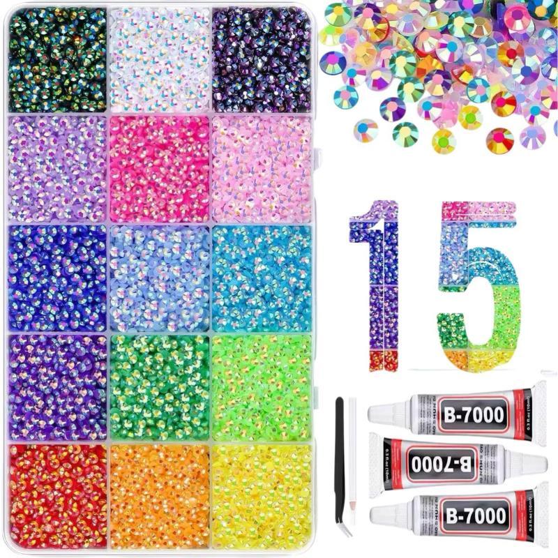 Jelly Rhinestone Resin Kit 15  - огляд і ціна Nail Art Jelly