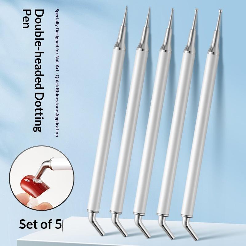 5Pcs Dual-ended Rhinestone Gem - огляд і ціна Nail Art Dotting Tool
