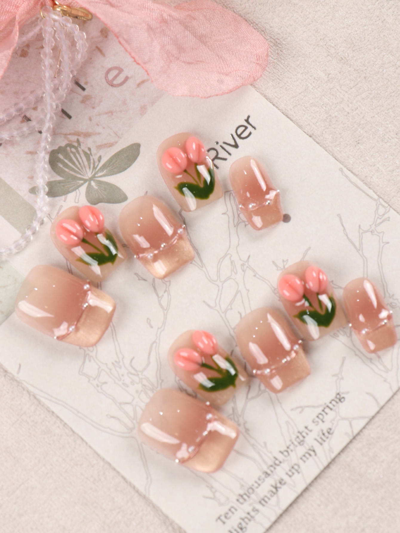 10Pcs Press on Nails Short Pin - огляд і ціна Nail Adhesive Tab