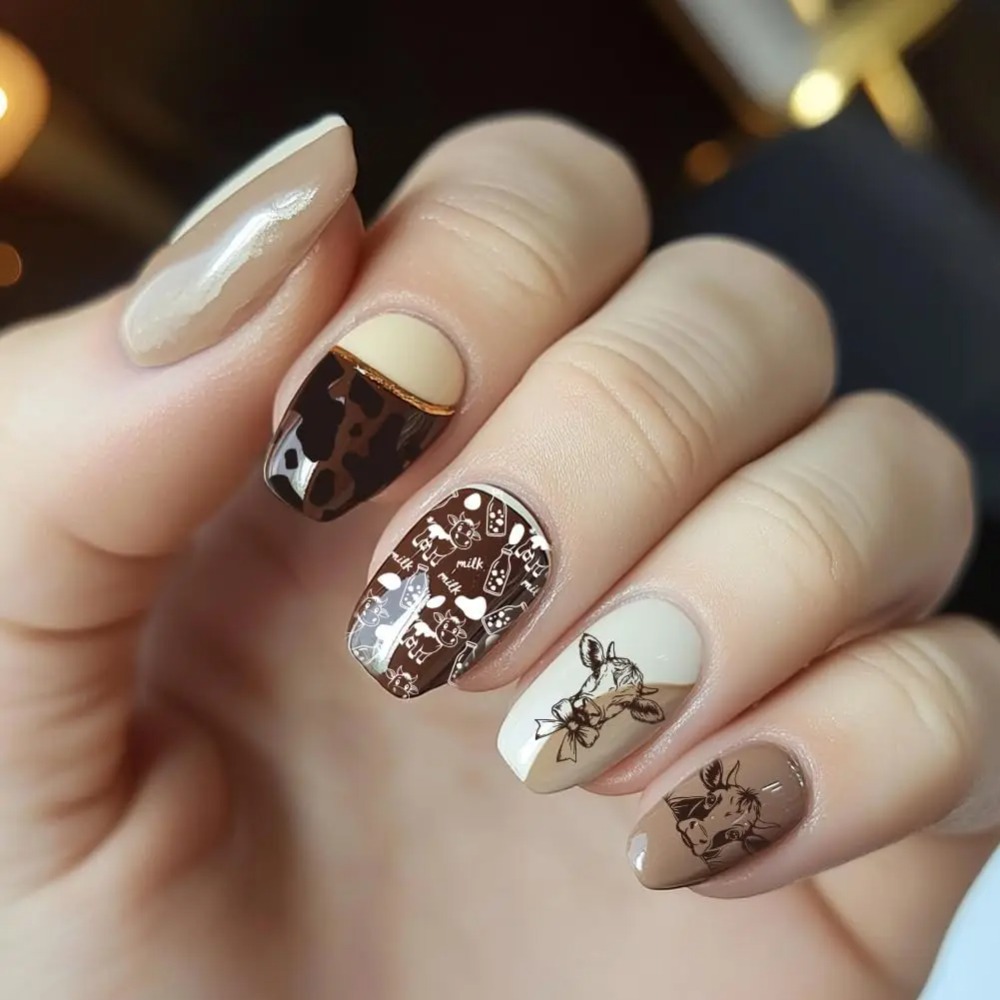 3pcs Cow-Theme Nail Stamping P - огляд і ціна Nail Stamping Plate