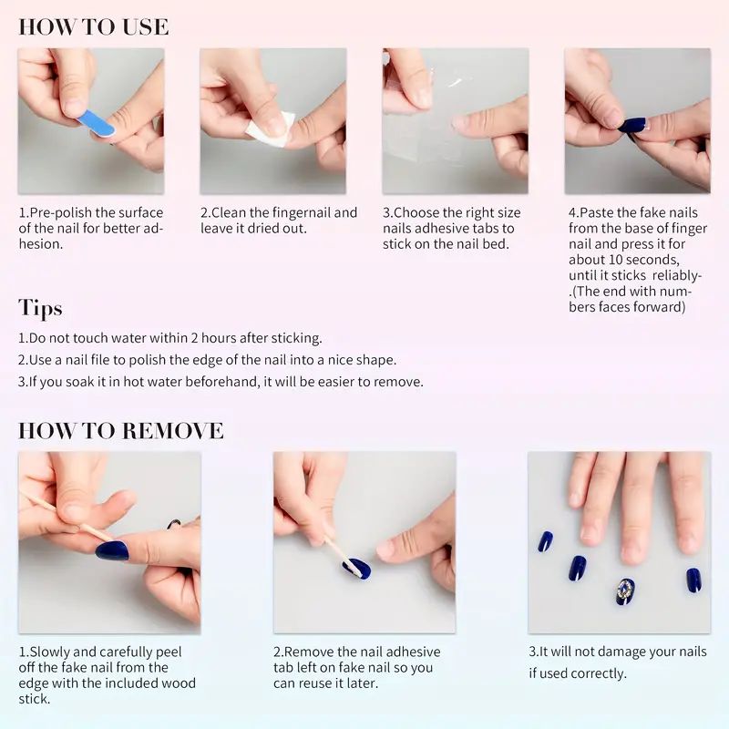 10 PCS Luxury Handmade Press o - огляд і ціна Nail Adhesive Tab