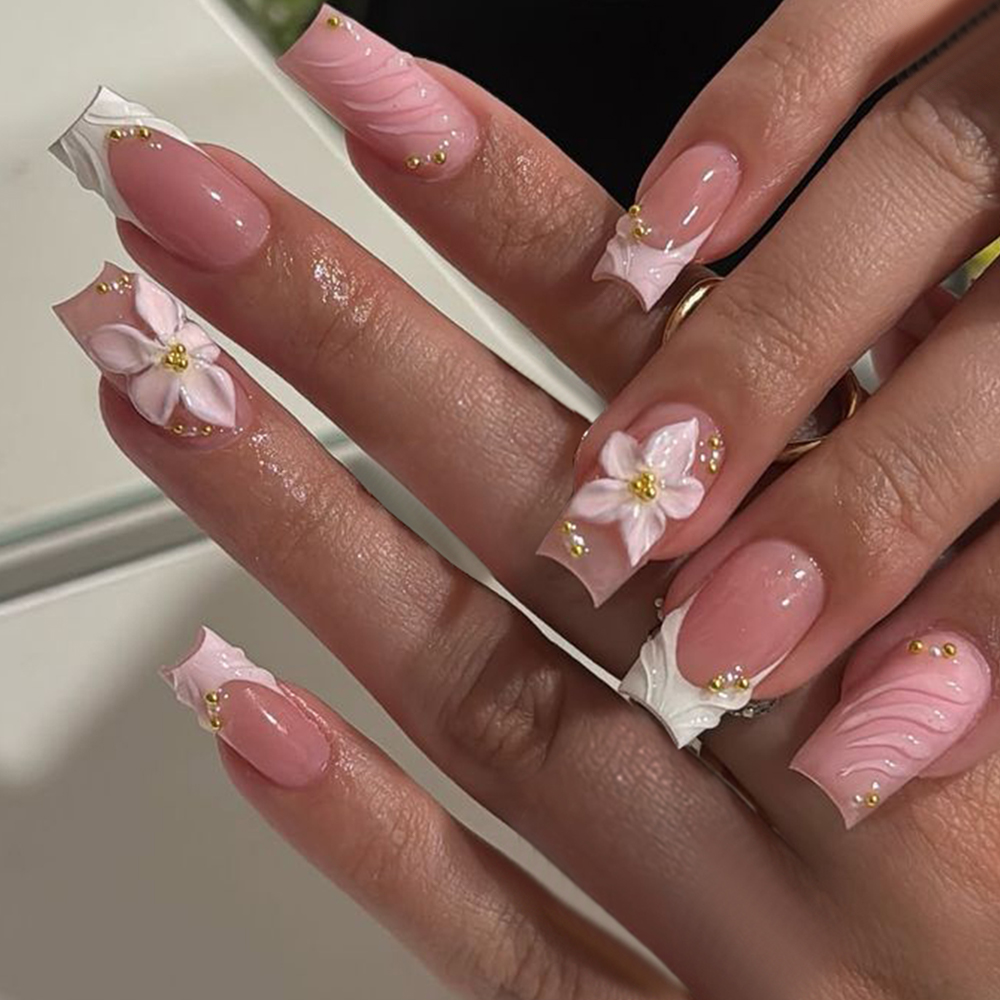 24 pieces per box. Rectangular - огляд і ціна Nail Art Y2K