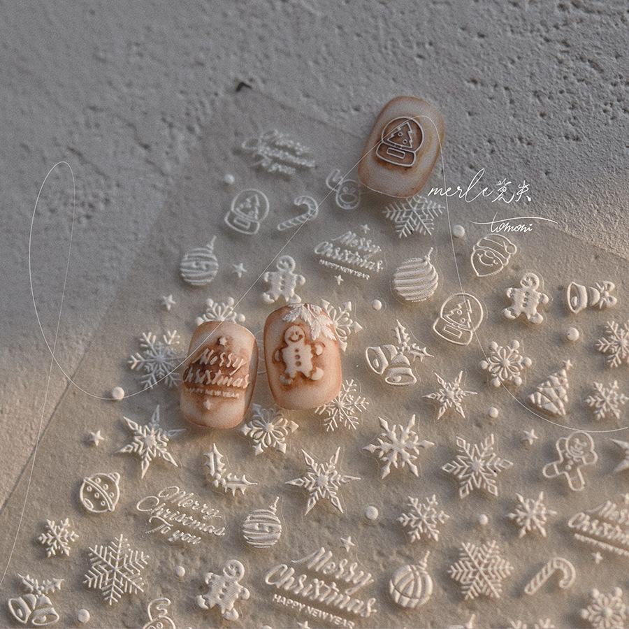 5D Relief Pure White Merry Chr - огляд і ціна Nail Art Xmas