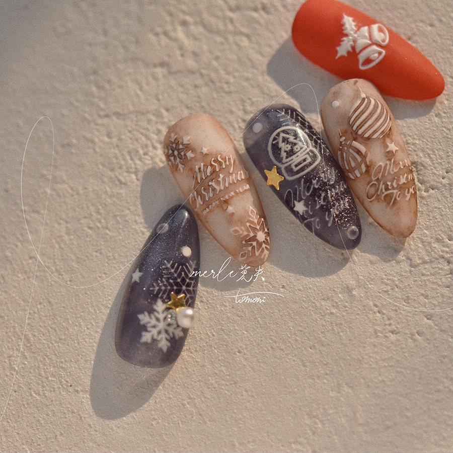 5D Relief Pure White Merry Chr - огляд і ціна Nail Art Xmas