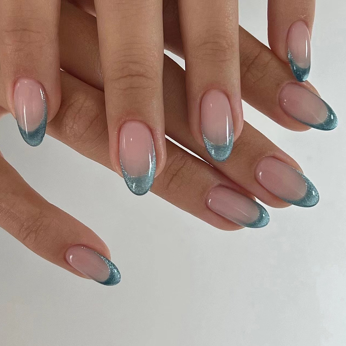 24Pcs French Almond False Nail - огляд і ціна Nail Art Red Cherry