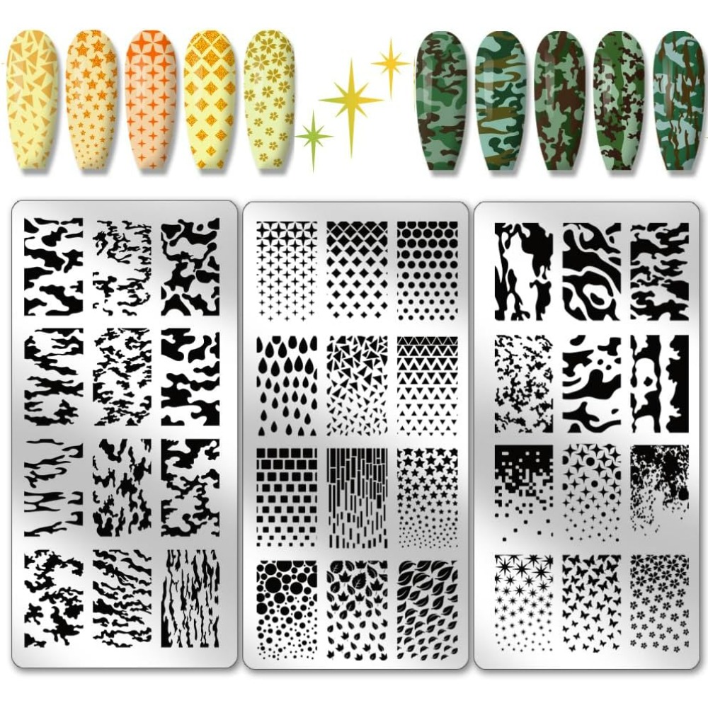 3pcs Texture Nail Stamping Pla - огляд і ціна Nail Stamping Plate