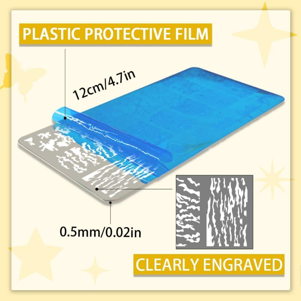 3pcs Texture Nail Stamping Pla - огляд і ціна Nail Stamping Plate