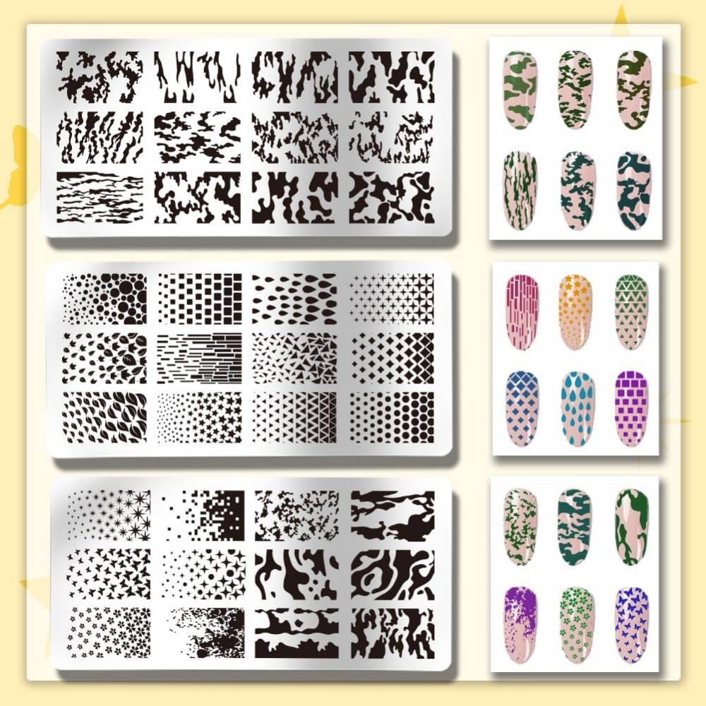 3pcs Texture Nail Stamping Pla - огляд і ціна Nail Stamping Plate