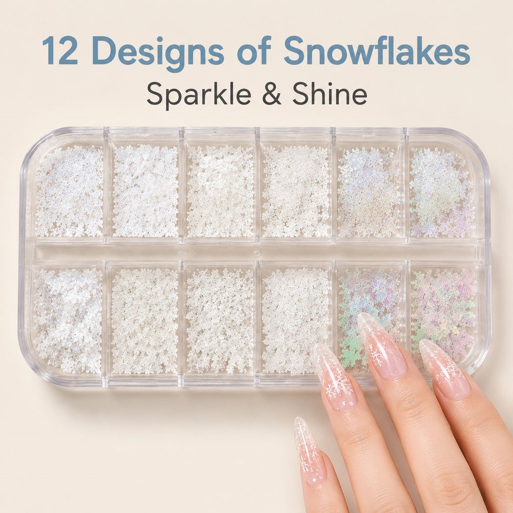 12Grids Xmas Snowflake Nail Ar - огляд і ціна Nail Art Xmas