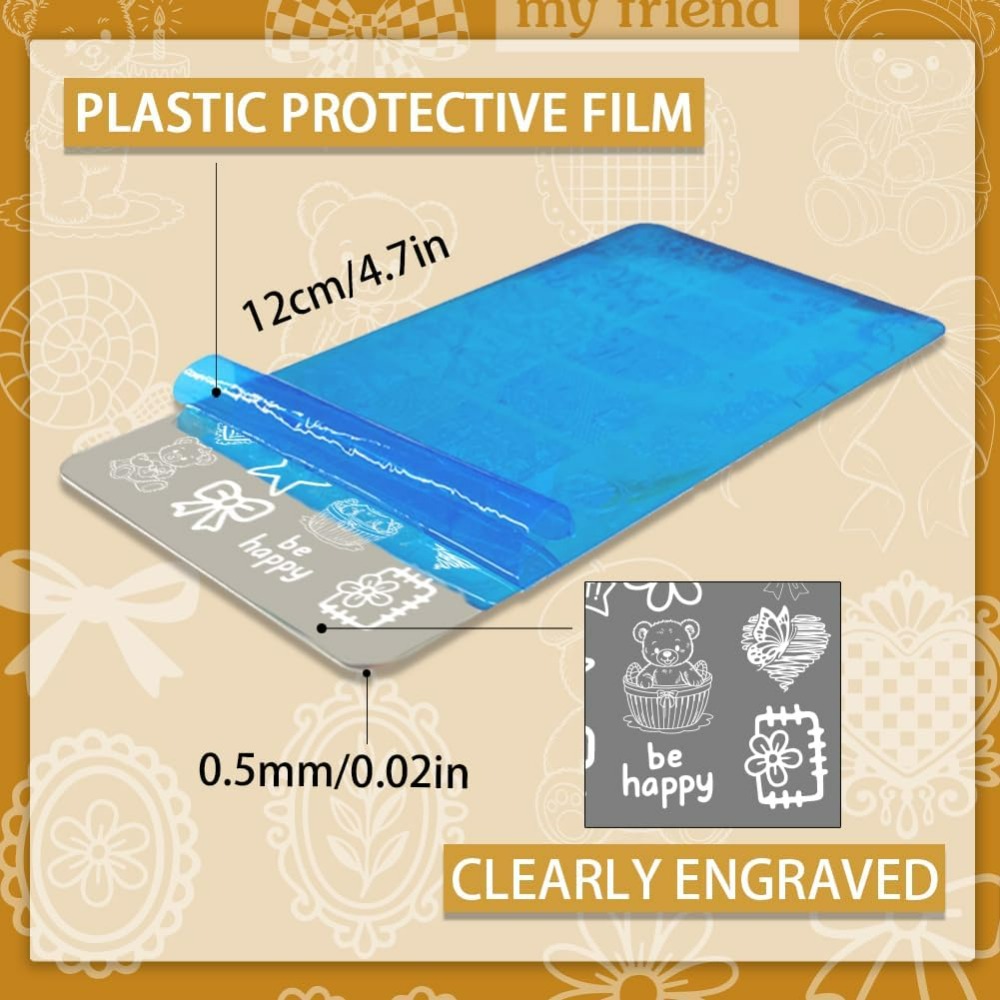 3pcs Cute Bear Nail Stamping P - огляд і ціна Nail Stamping Plate