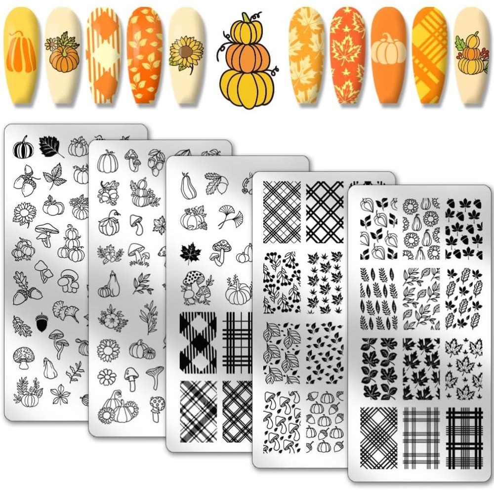 Fall Thanksgiving Nail Stamp P - огляд і ціна Nail Stamping Plate