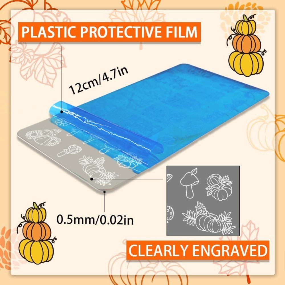 Fall Thanksgiving Nail Stamp P - огляд і ціна Nail Stamping Plate