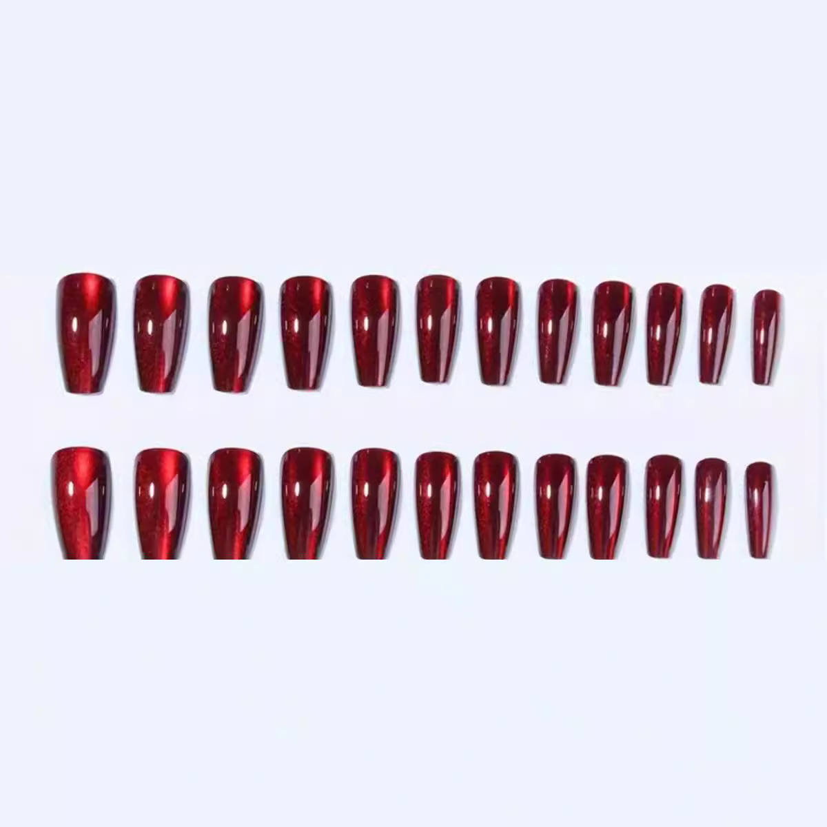 24Pcs Red Cat's Eye Wearing Na - огляд і ціна Nail Art Red Cherry