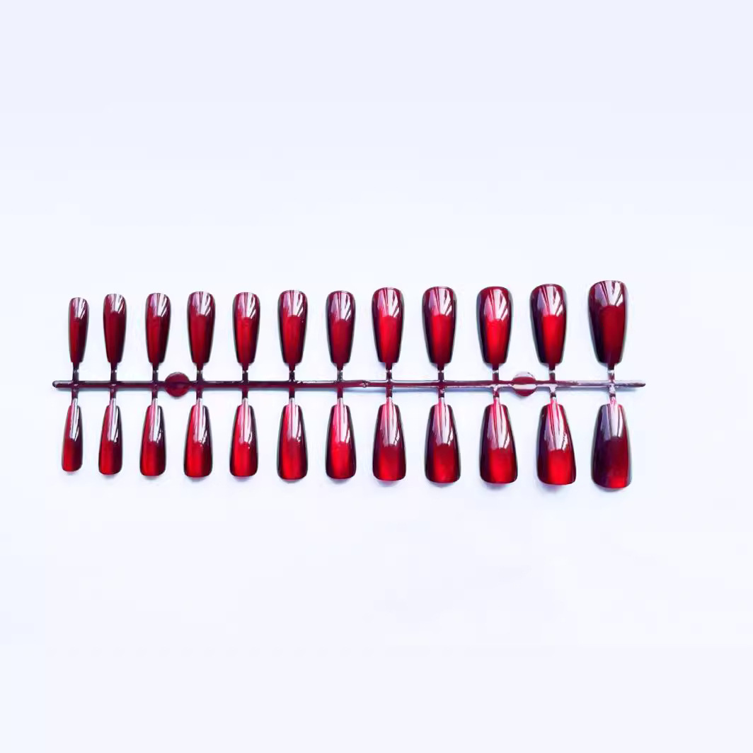 24Pcs Red Cat's Eye Wearing Na - огляд і ціна Nail Art Red Cherry