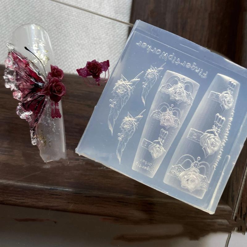 New3D Silicone Nail Mold Rose  - огляд і ціна Nail Stamping Plate