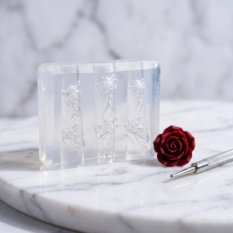 New3D Silicone Nail Mold Rose  - огляд і ціна Nail Stamping Plate