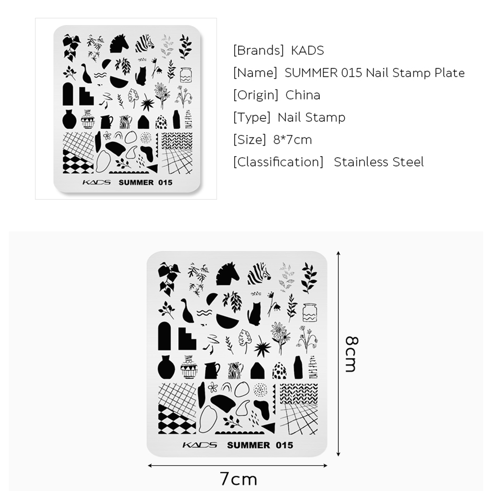 KADS Summer 015 Nail Art Plate - огляд і ціна Nail Art Zebra