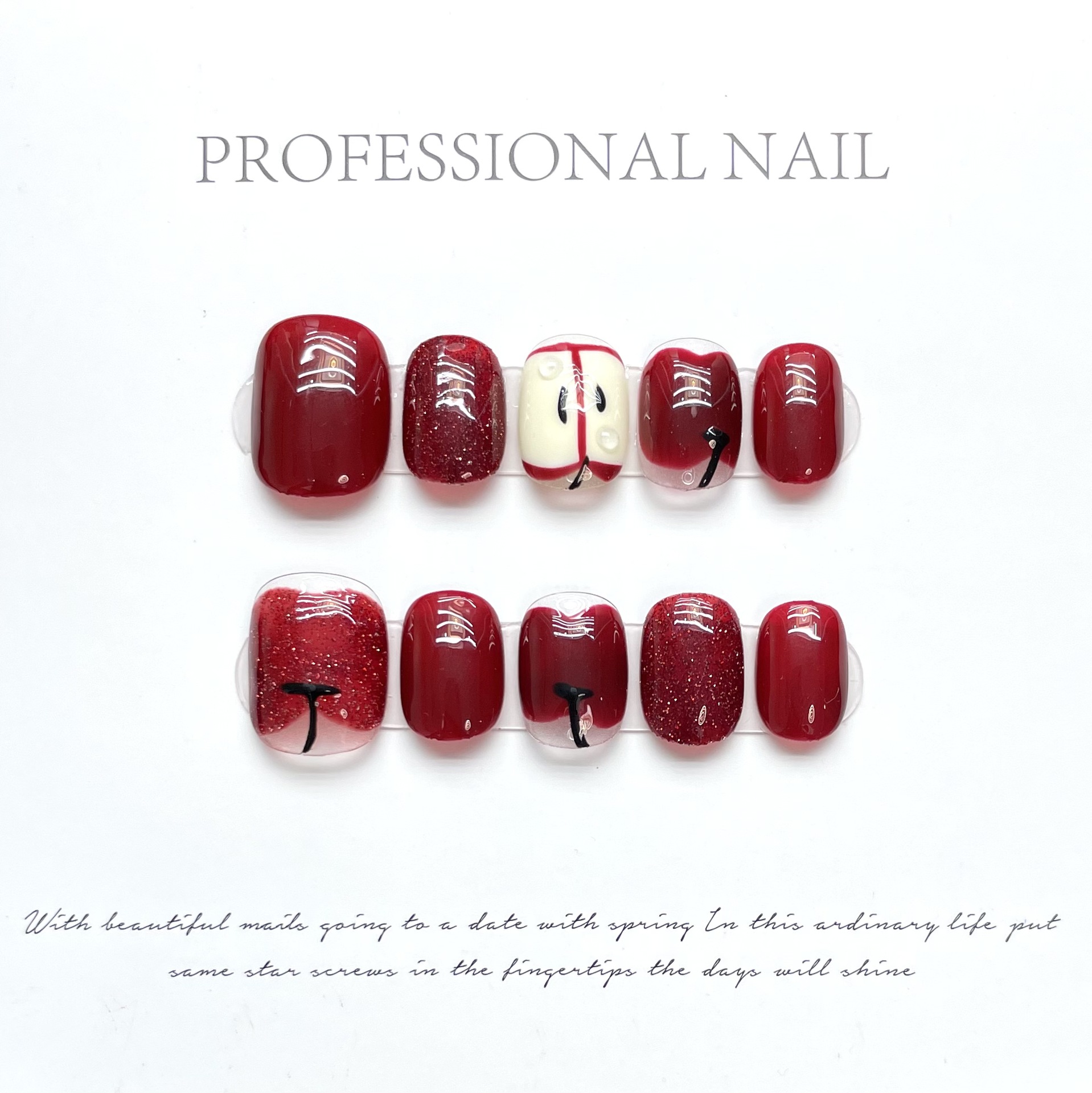 10 pcs Luxury Handmade Press o - огляд і ціна Nail Adhesive Tab