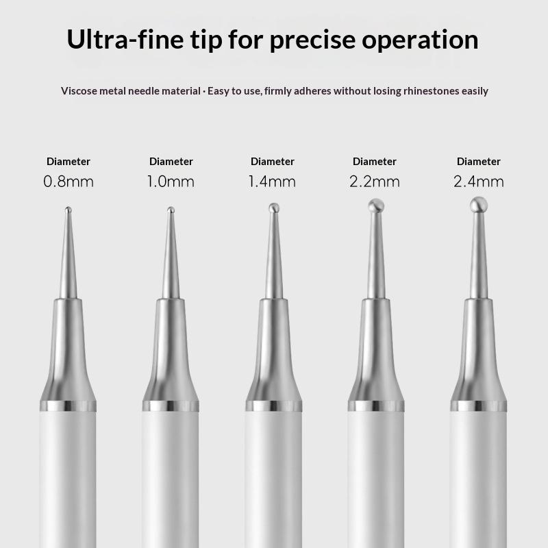 5Pcs Acrylic Handle Crystal St - огляд і ціна Nail Art Dotting Tool