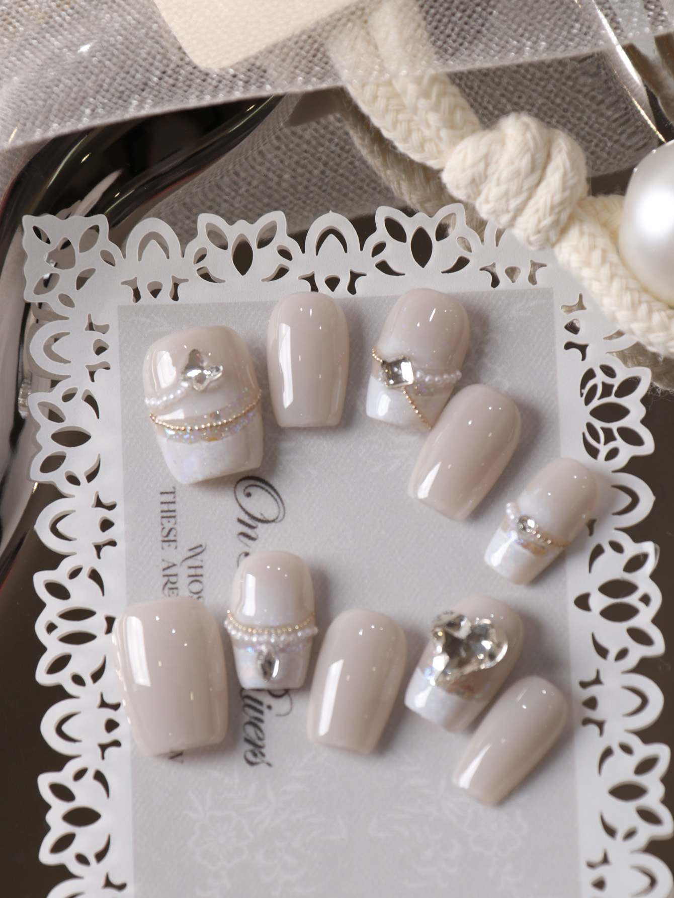 10Pcs Press on Nails Short Whi - огляд і ціна Nail Adhesive Tab