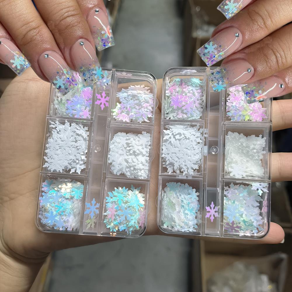 6/12Grids 3D Aurora Christmas  - огляд і ціна Nail Art Xmas