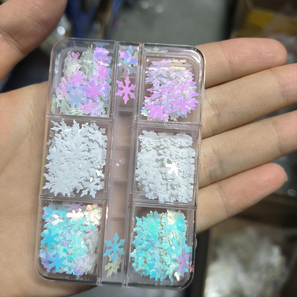 6/12Grids 3D Aurora Christmas  - огляд і ціна Nail Art Xmas
