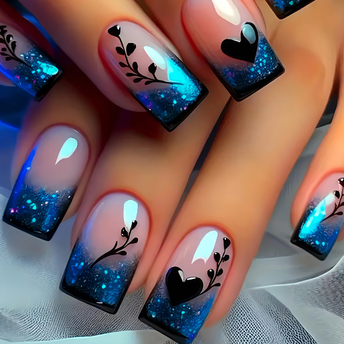 24pcs/set Short Medium Long Fa - огляд і ціна Nail Art Y2K