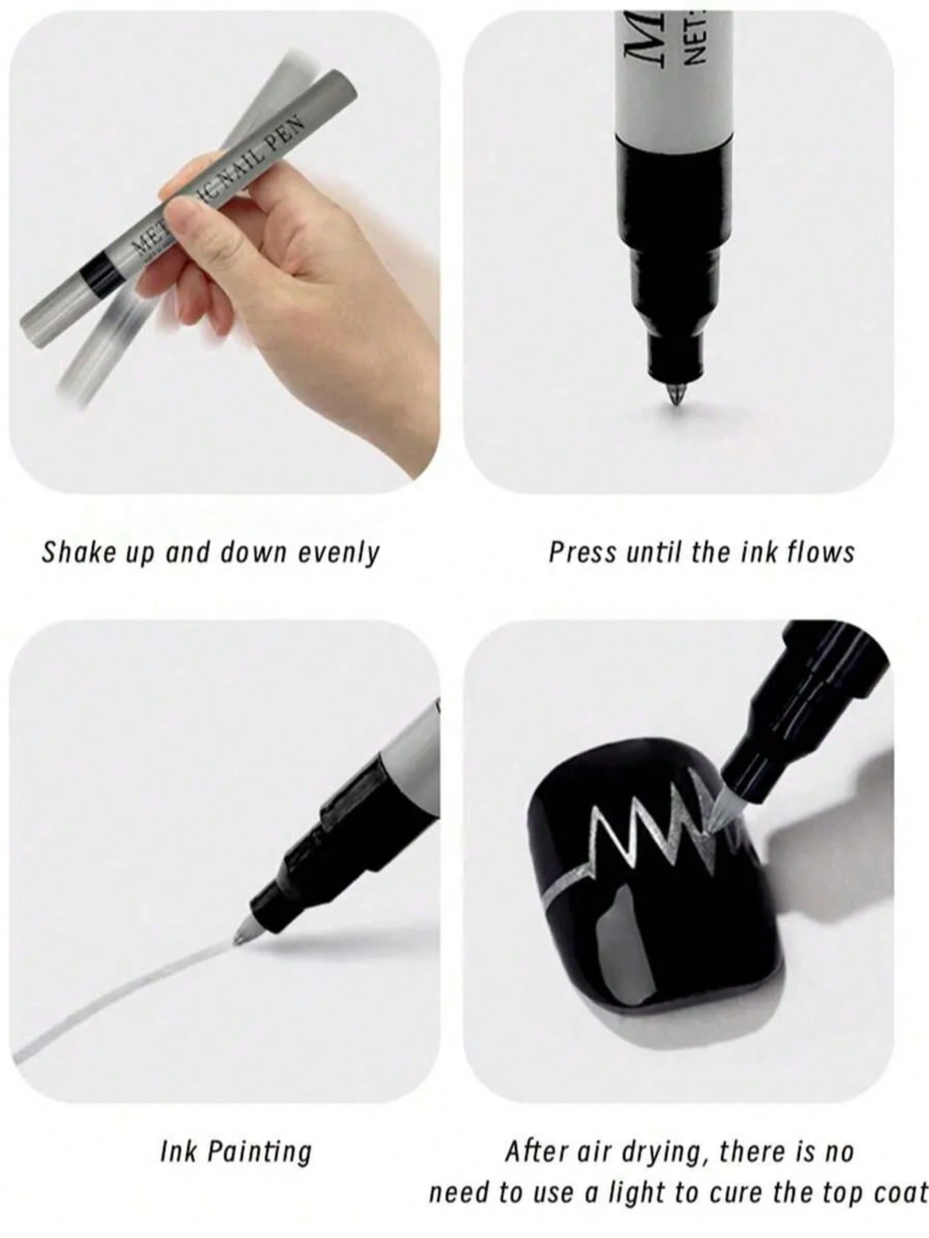 0.8mm 1PC Nail Art Pen, White  - огляд і ціна Nail Art Dotting Tool