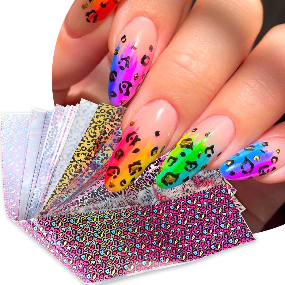 10pcs Colorful Leopard Print N - огляд і ціна Nail Art Zebra