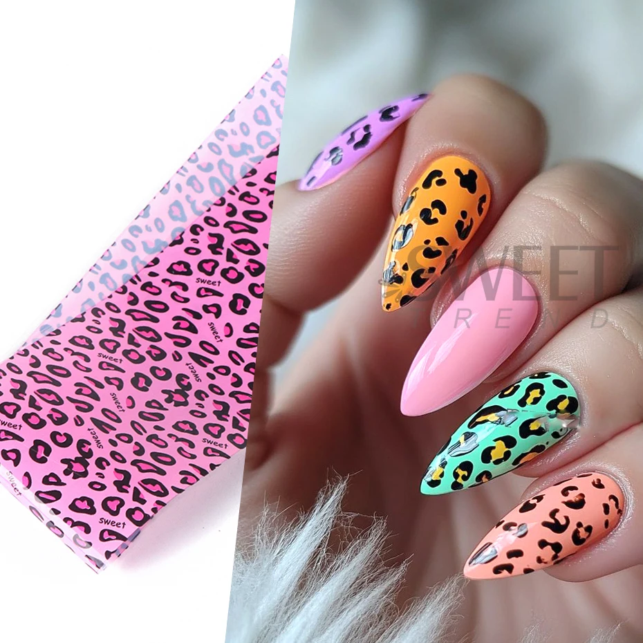 10pcs Colorful Leopard Print N - огляд і ціна Nail Art Zebra