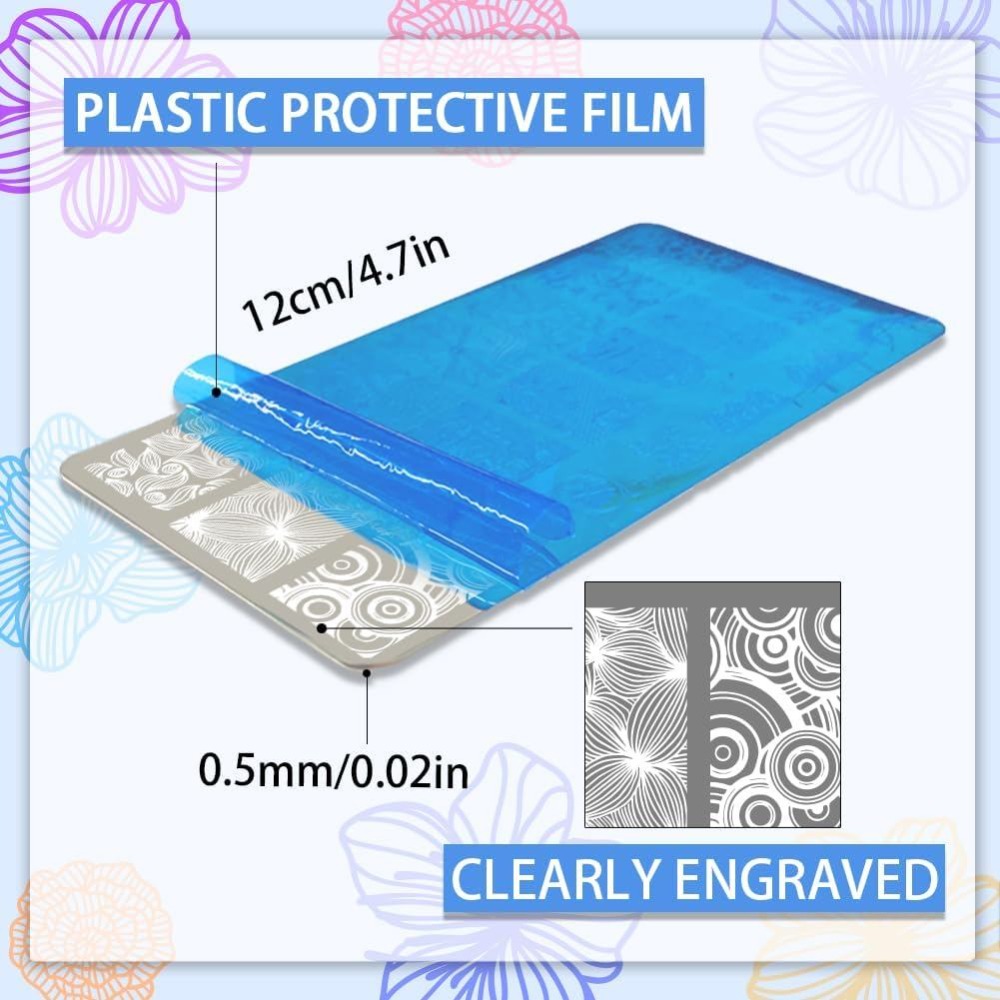 5pcs Line Texture Nail Art Tem - огляд і ціна Nail Stamping Plate