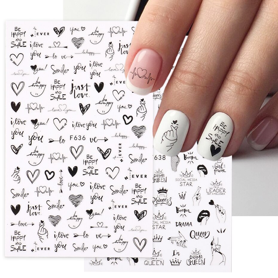 2pcs Heart Love Design 3D Nail - огляд і ціна Nail Art Valentines Day