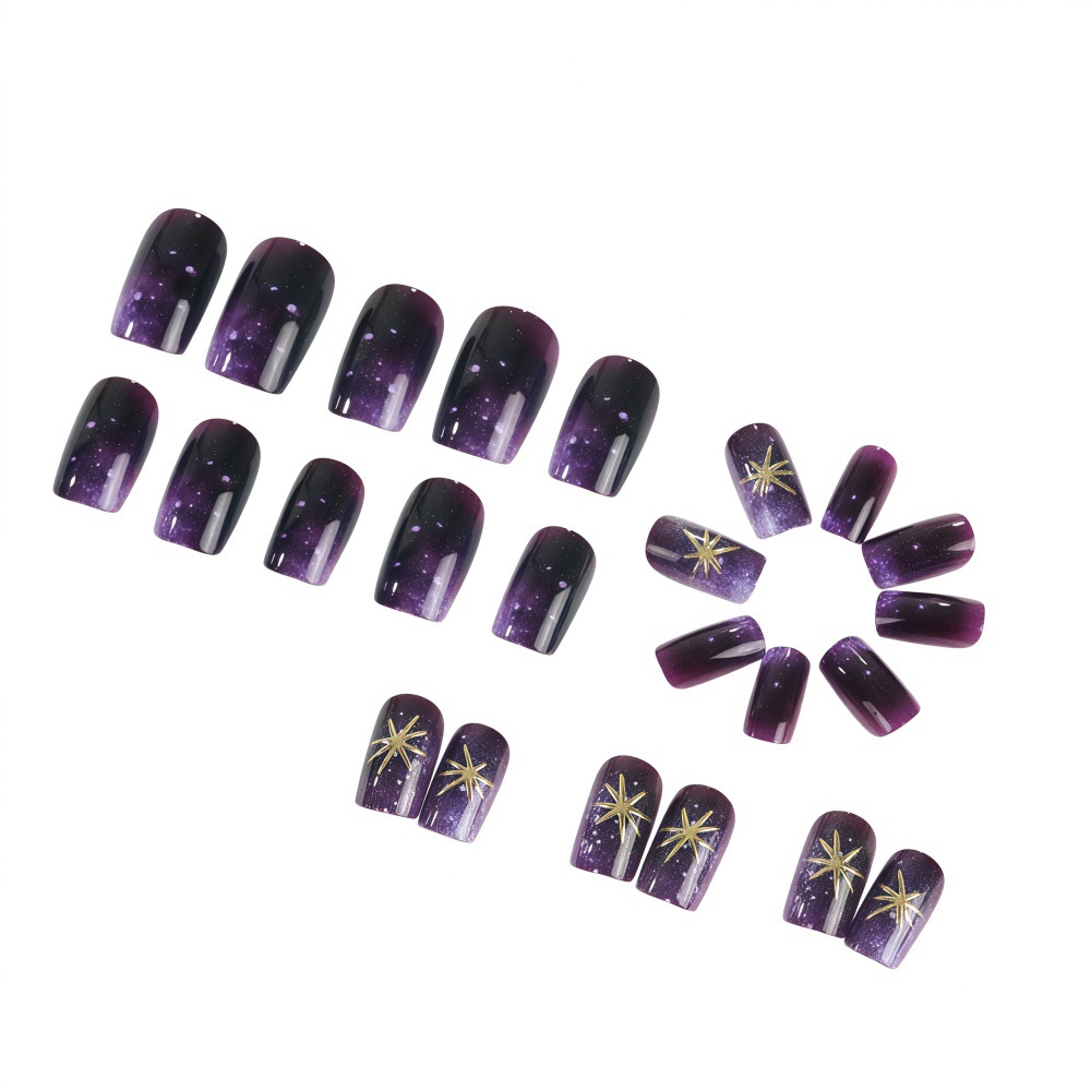 Short Medium fake nails gradie - огляд і ціна Nail Art Y2K