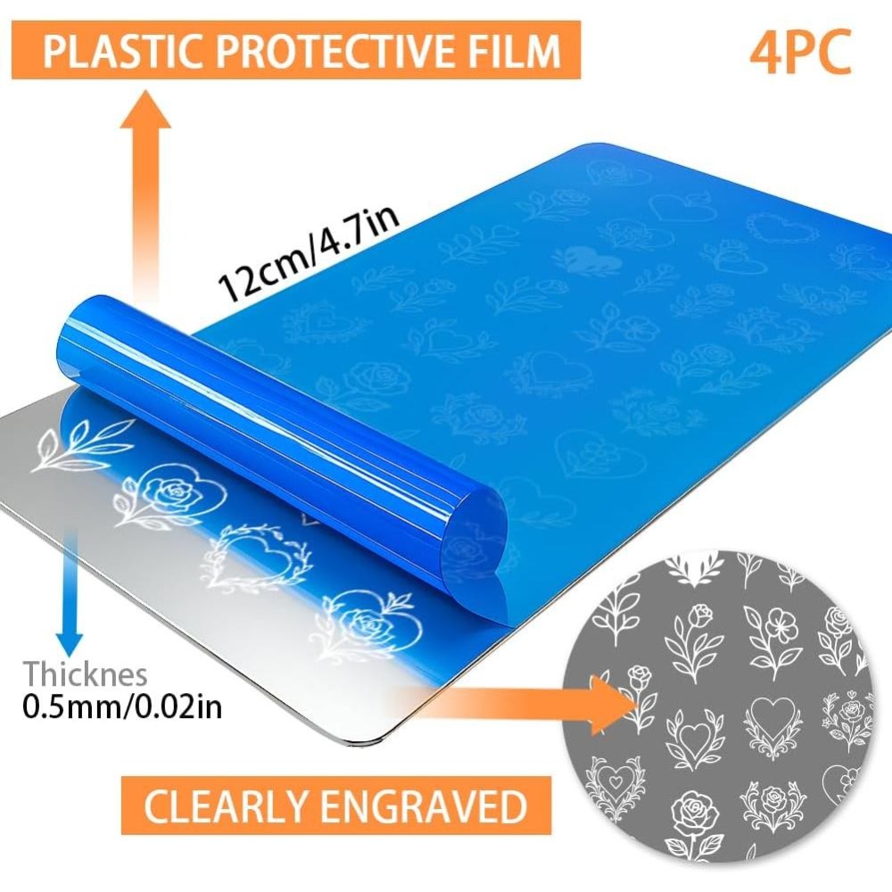 4pcs Heart Nail Stamping Plate - огляд і ціна Nail Stamping Plate