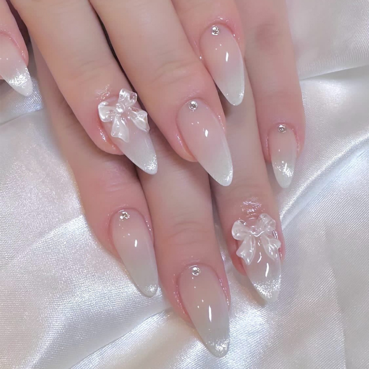 24pcs Flower Pattern Almond Pr - огляд і ціна Nail Art Y2K