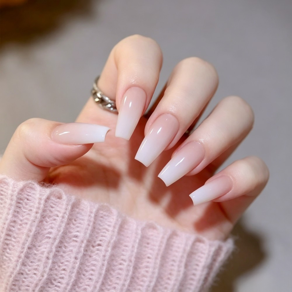24pcs/Box Long Coffin False Na - огляд і ціна Nail Art Jelly