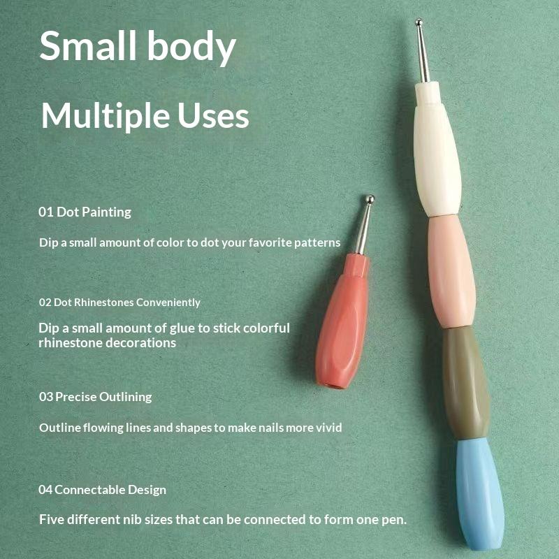 Nail Art Dotting Pen Set 5Pcs  - огляд і ціна Nail Art Dotting Tool