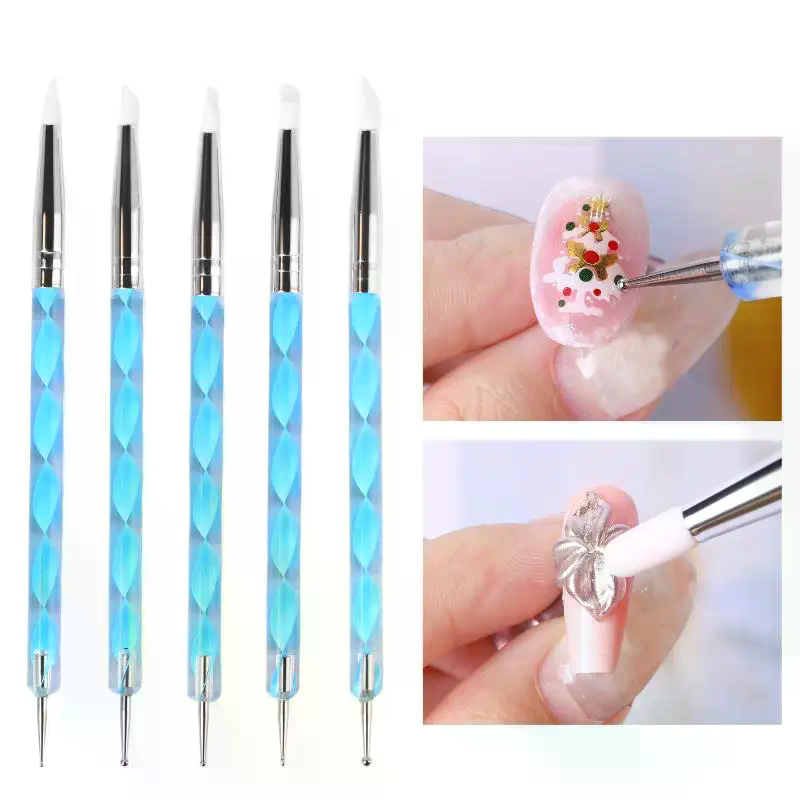 5 Pcs Silicone Clay Sculpting  - огляд і ціна Nail Art Dotting Tool