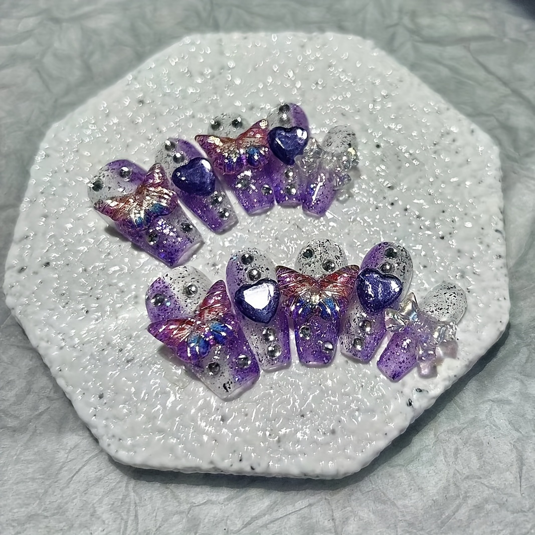10 Pieces Purple Fantasy Butte - огляд і ціна Nail Art Y2K